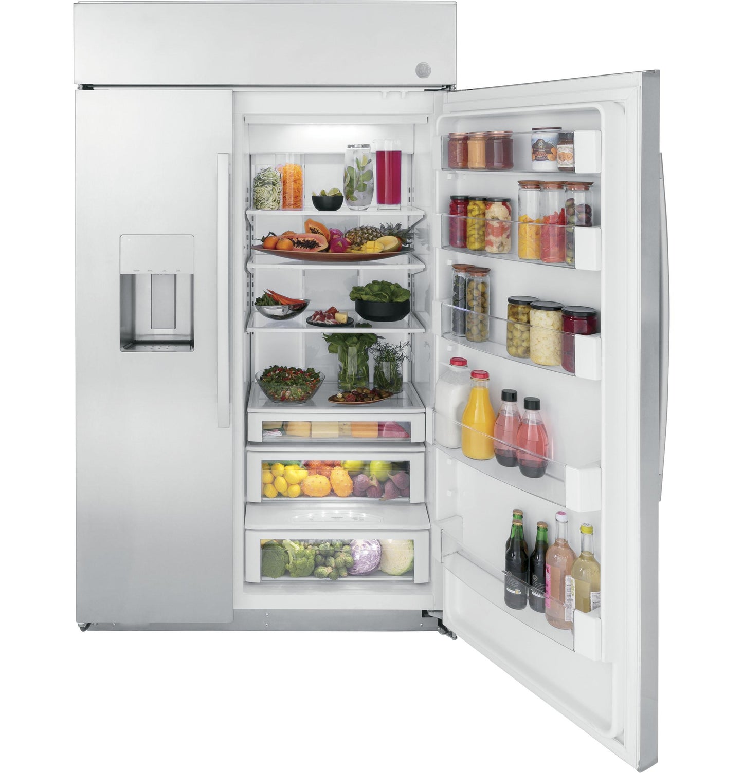 GE APPLIANCES PSB48YSNSS GE Profile Series 48"" Smart Built-in Side-by-side Refrigerator ...