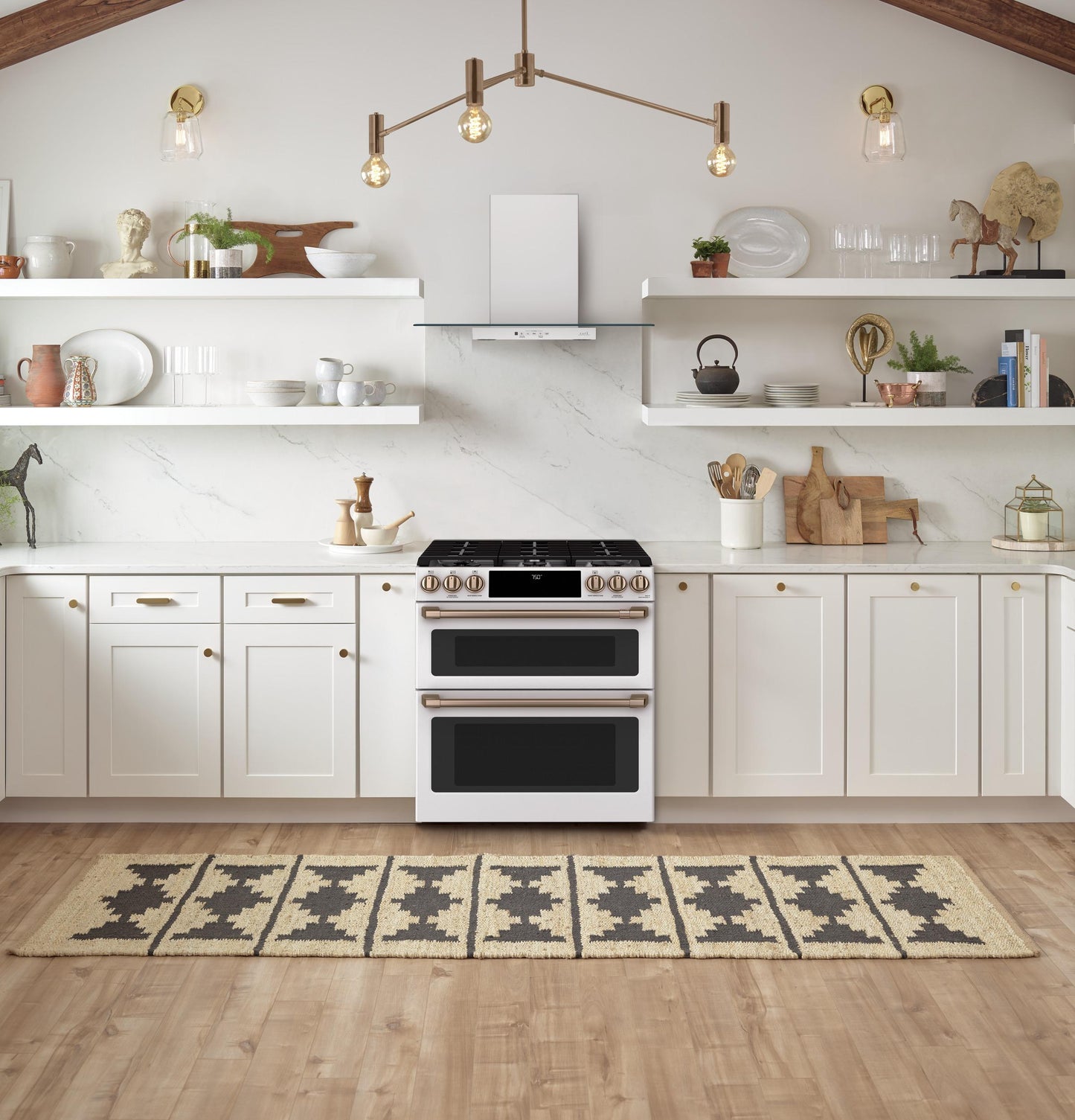 CAFE CGS750P4MW2 Cafe 30"" Slide-in Front Control Gas Double Oven With CONVECTI...