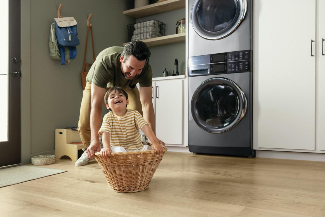 ELECTROLUX ELTE7600AT Electrolux Laundry Tower Single Unit Front Load 4.5 Cu. Ft. WAS...