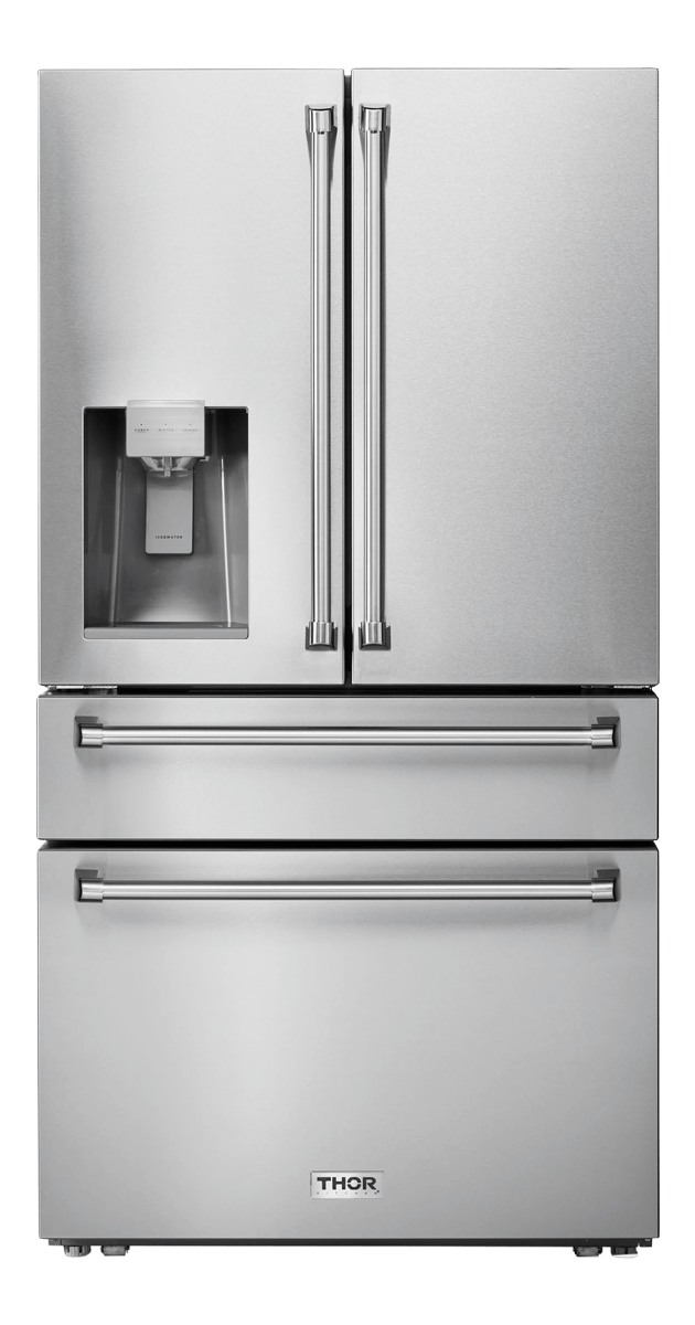 THOR KITCHEN TRF3601FD 36 Inch Professional French Door Refrigerator With Ice and Water DI...