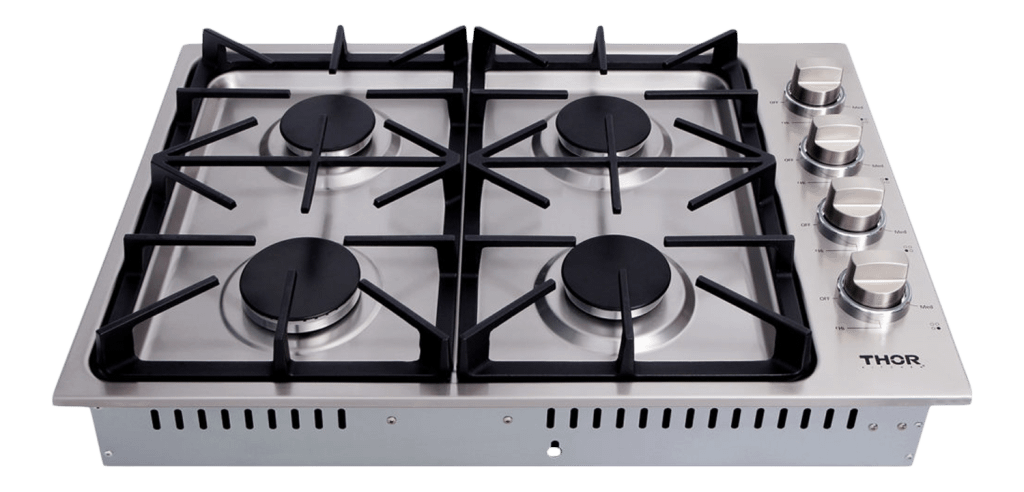 THOR KITCHEN TGC3001 30 Inch Professional Drop-in Gas Cooktop With Four Burners In STAIN...
