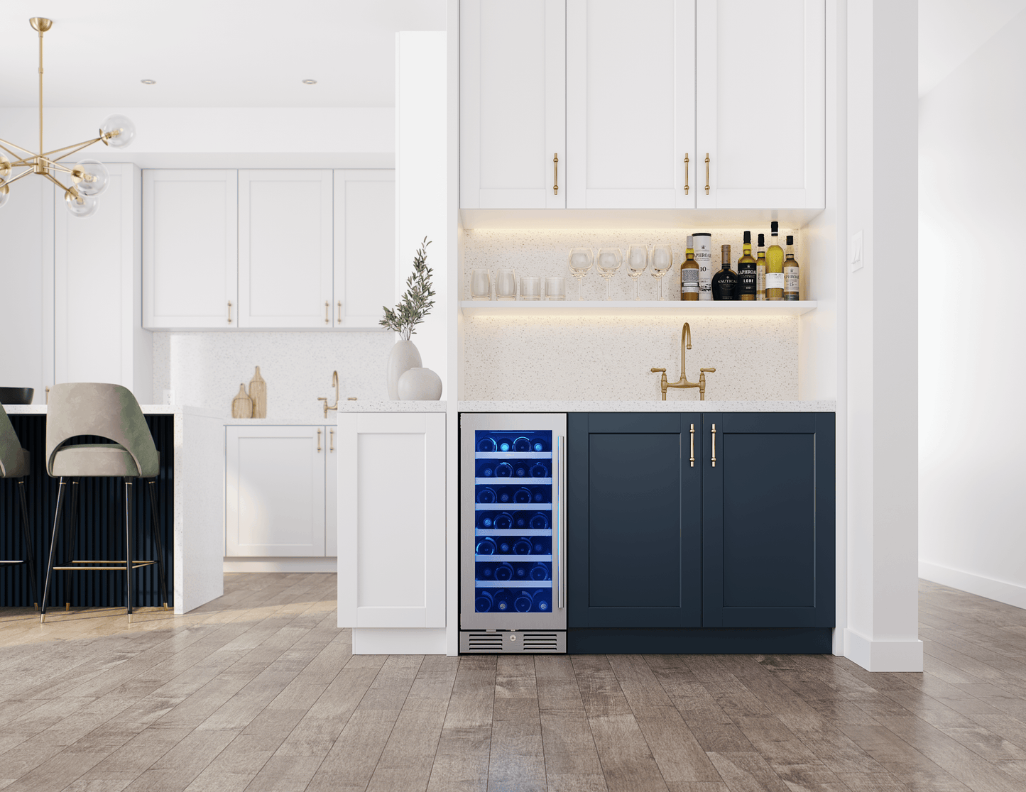 ZEPHYR PRW15C01CG Zephyr 15"" Single Zone Wine Cooler