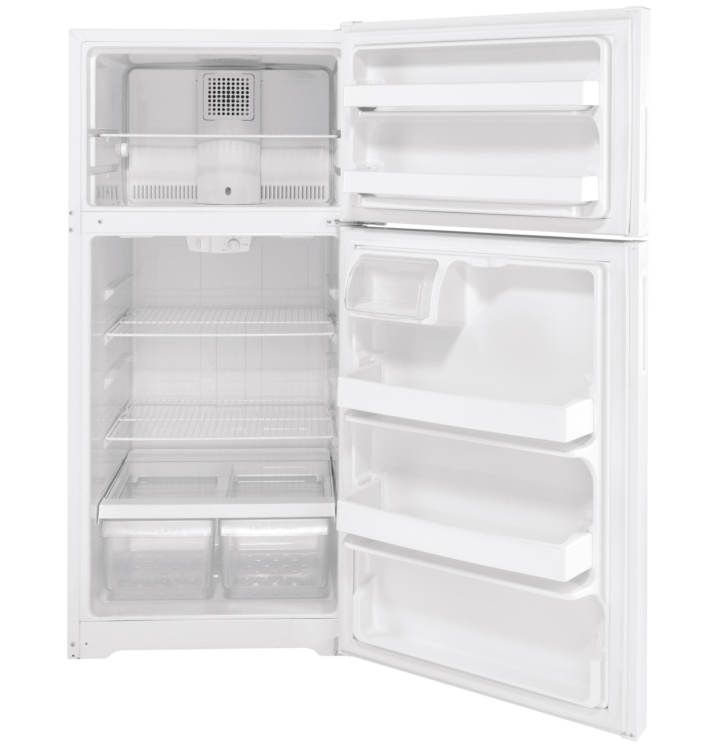 GE APPLIANCES GPE17CTNRWW Ge Energy Star 16.6 Cu. Ft. Recessed Handle Top-freezer REFRI...