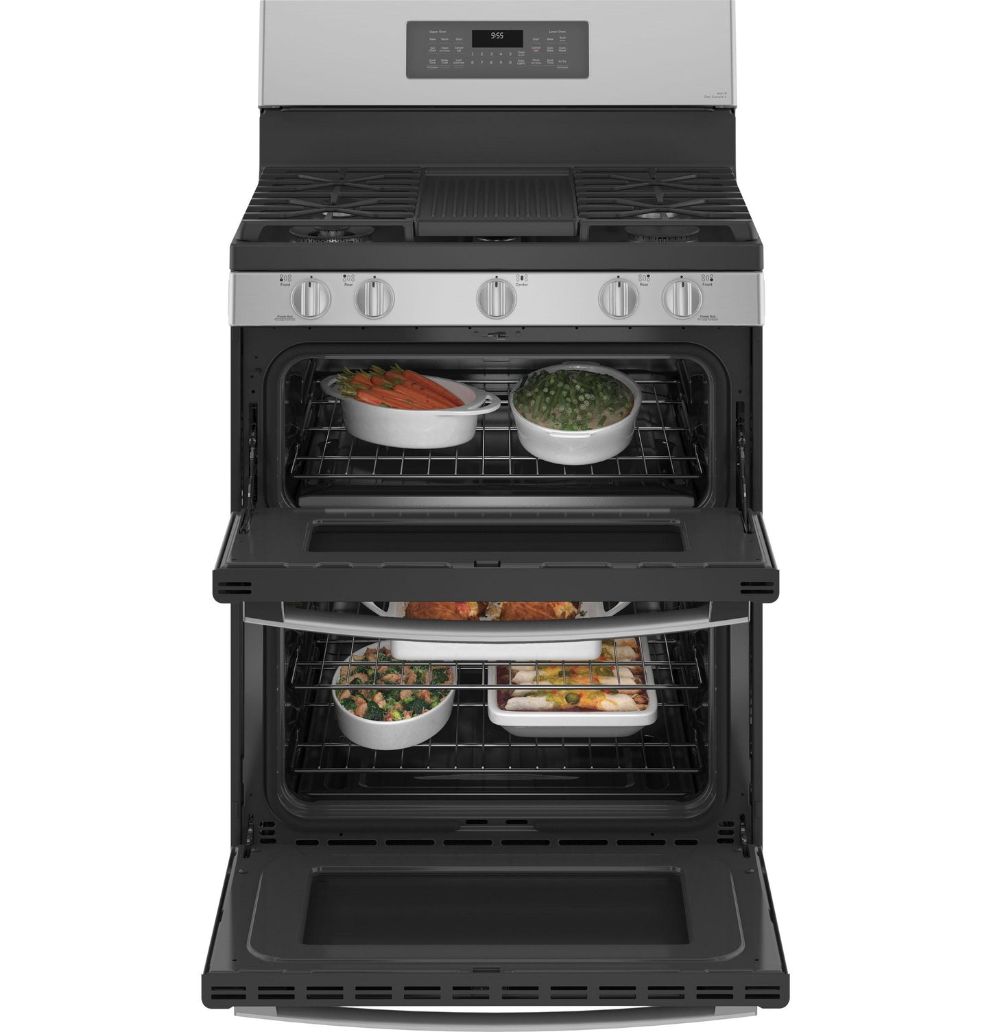 GE APPLIANCES PGB965YPFS GE Profile 30"" Free-standing Gas Double Oven Convection FINGERP...
