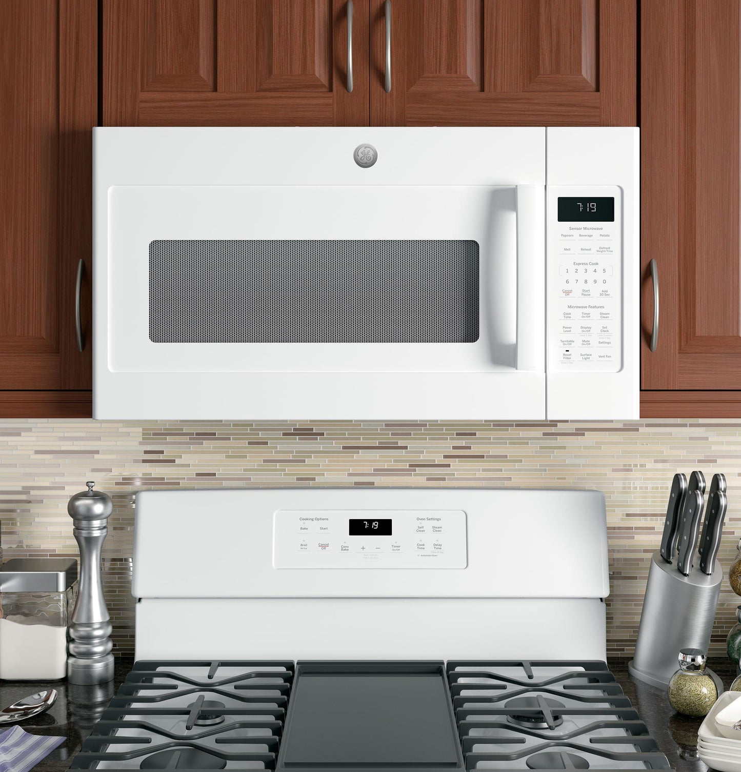 GE APPLIANCES JVM7195DKWW Ge Series 1.9 Cu. Ft. Over-the-range Sensor Microwave Oven