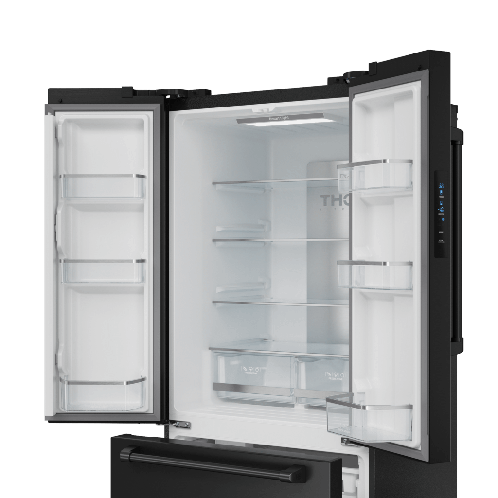 THOR KITCHEN RF3017FFD00 30 Inch 17.7 Cu Ft French Door Counter Depth Refrigerator With Ice ...