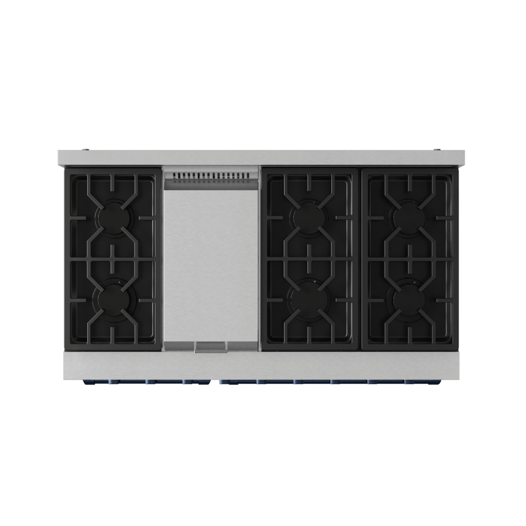 THOR KITCHEN RSG48ELPBLU 48 Inch Professional Lp Range With Tilt Panel Touch Control In STAI...