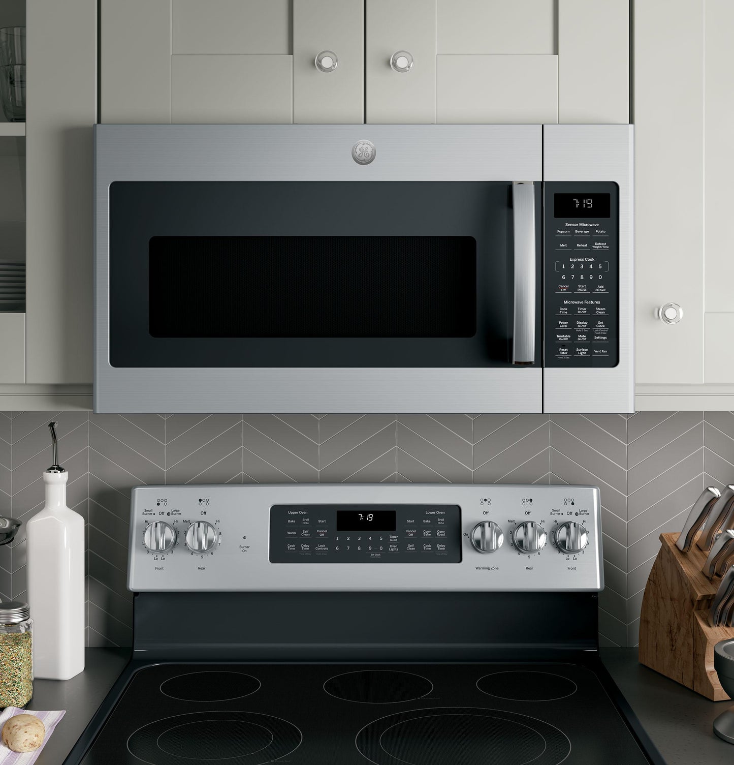 GE APPLIANCES JNM7196SKSS Ge Series 1.9 Cu. Ft. Over-the-range Sensor Microwave Oven With ...