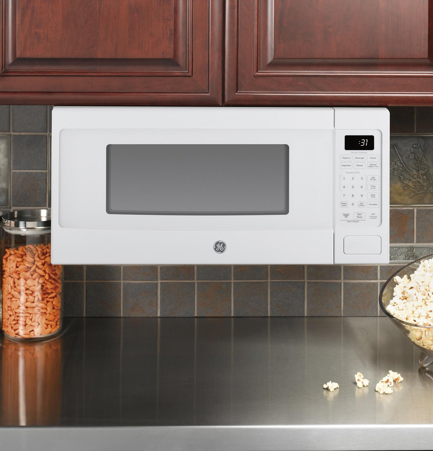 GE APPLIANCES PCHK11S1WWW GE Profile 1.1 Cu. Ft. Countertop Microwave Oven