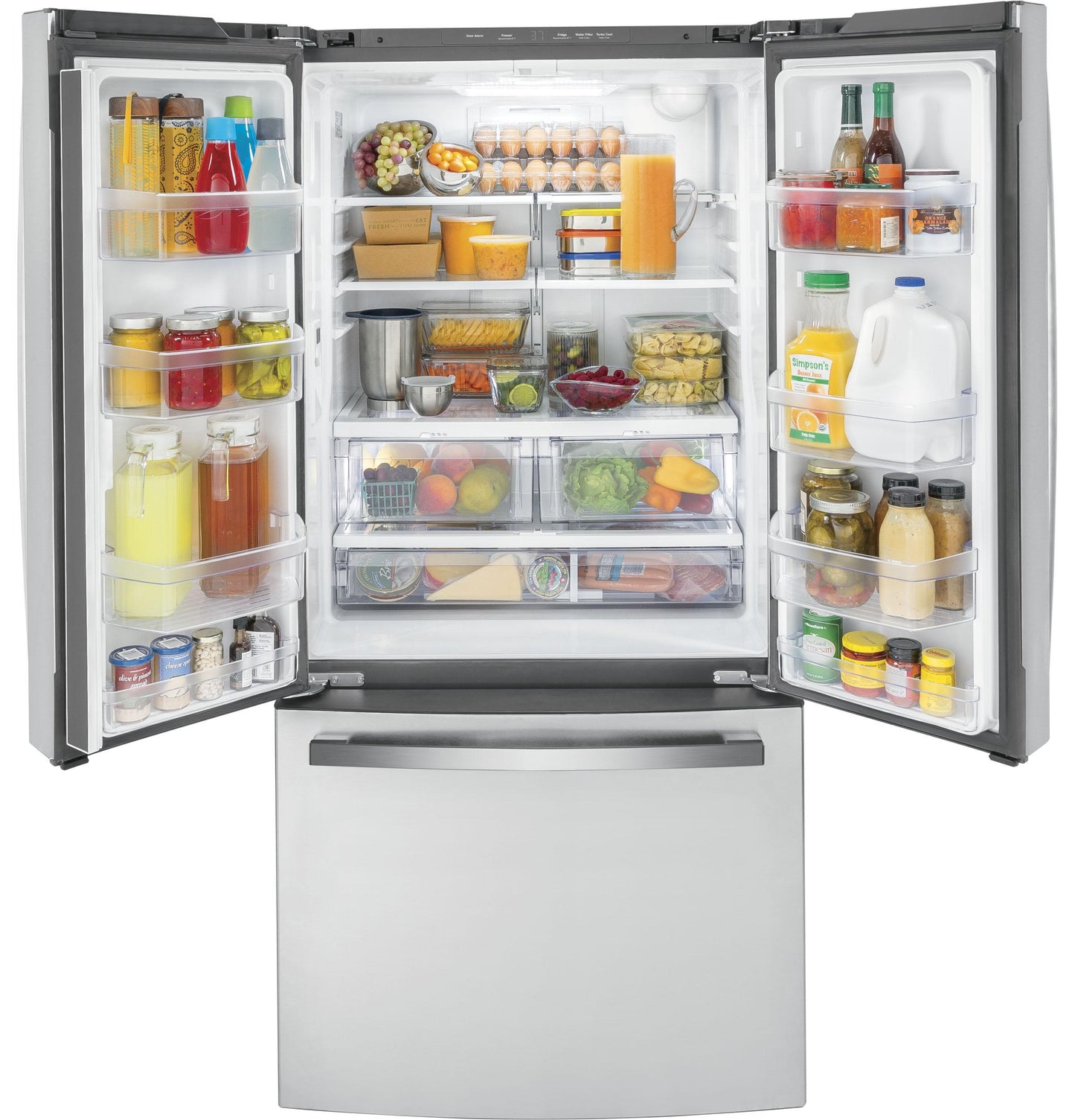 GE APPLIANCES GWE19JYLFS Ge Energy Star 18.6 Cu. Ft. Counter-depth French-door REFRIGE...