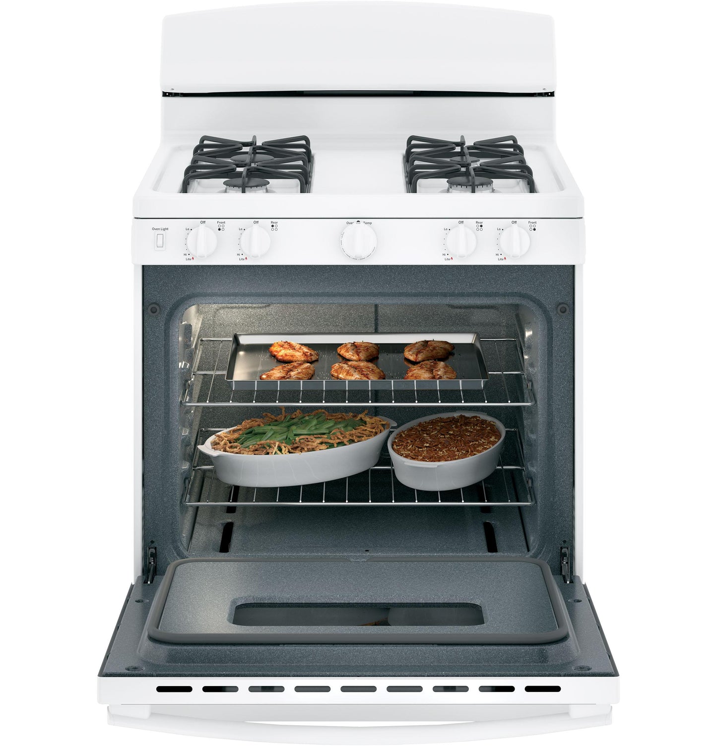 GE APPLIANCES JGBS10DEMWW Ge 30"" Free-standing Front Control Gas Range