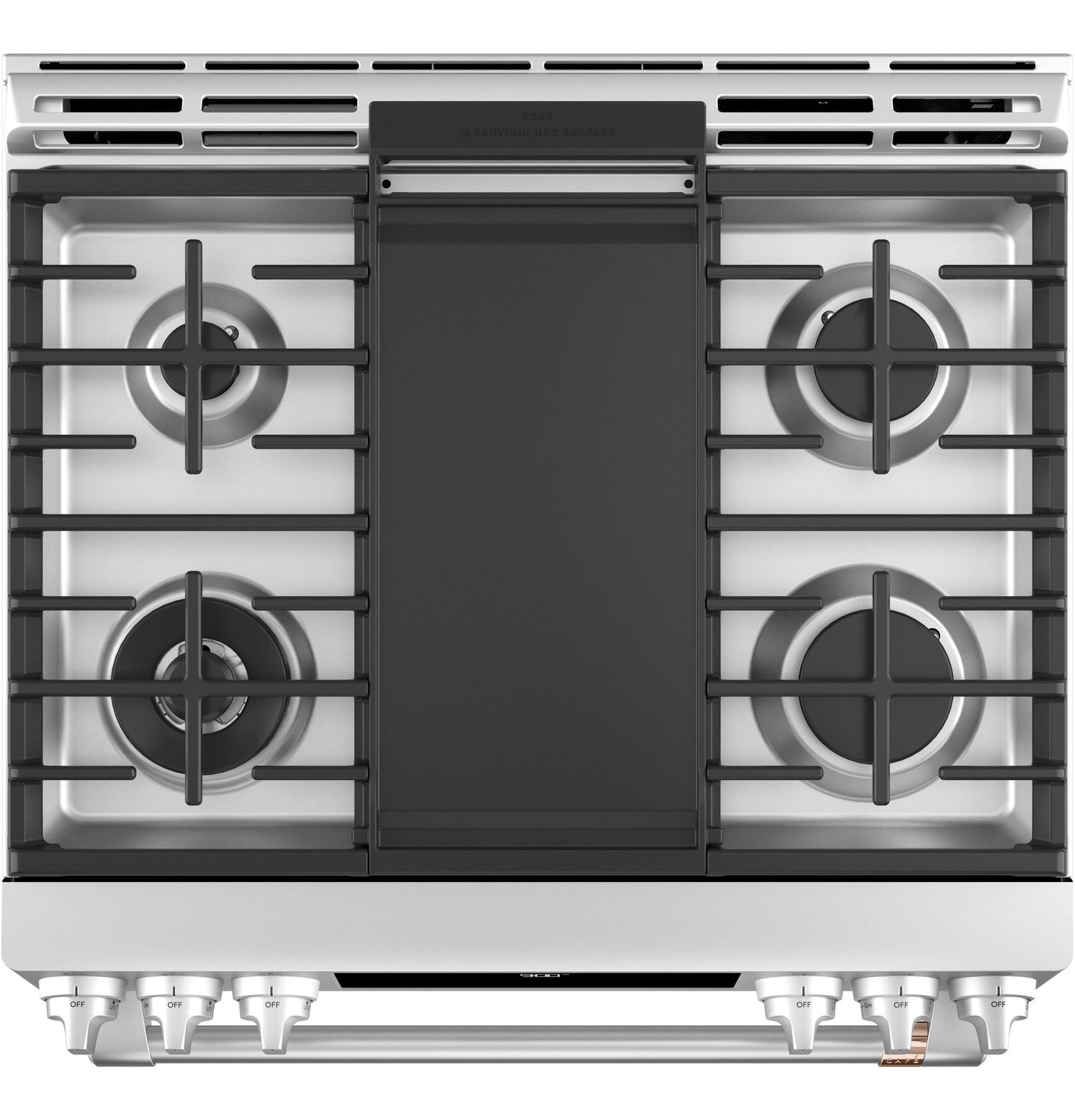 CAFE C2S900P2MS1 Cafe 30"" Slide-in Front Control Dual-fuel Convection Range WI...