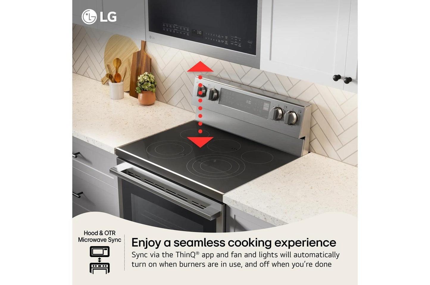 LG LREN6323ZE 6.3 Cu. Ft. Smart Wi-fi Enabled Probake Convection Electric RANG...