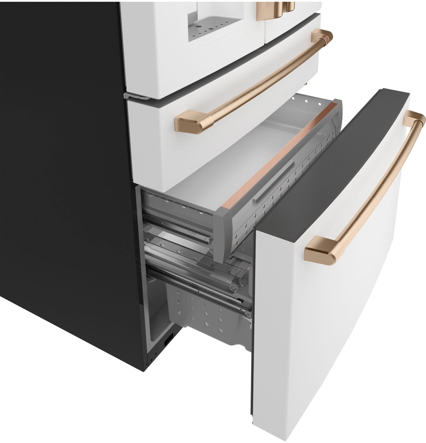 CAFE CXE22DP4PW2 Cafe Energy Star 22.3 Cu. Ft. Smart Counter-depth 4-DO...
