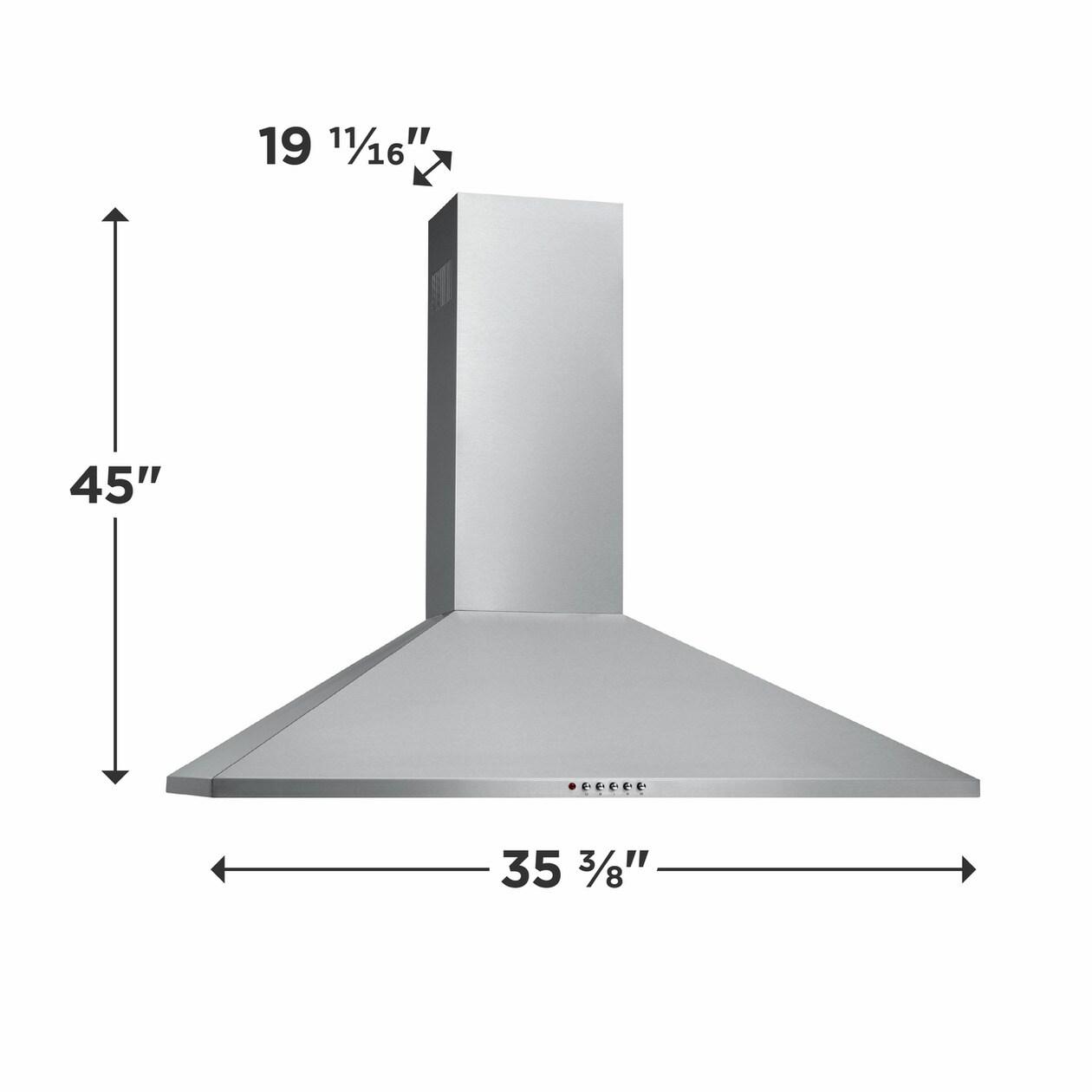 FRIGIDAIRE FHWC3655LS Frigidaire 36"" Stainless Canopy Wall-mount Hood