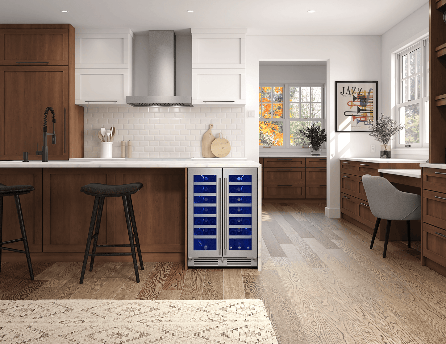 ZEPHYR PRW24C32CG Zephyr 24"" French Door Dual Zone Wine Cooler