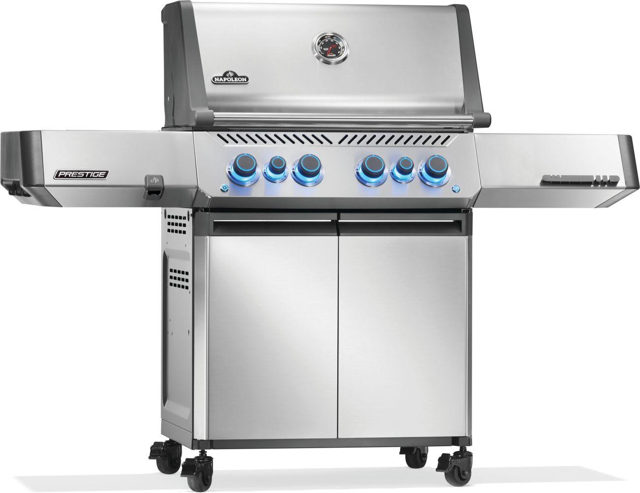 NAPOLEON BBQ P500VRSIBPSS Prestige 500 Rsib With Infrared Side and Rear Burner , Propane, STA...