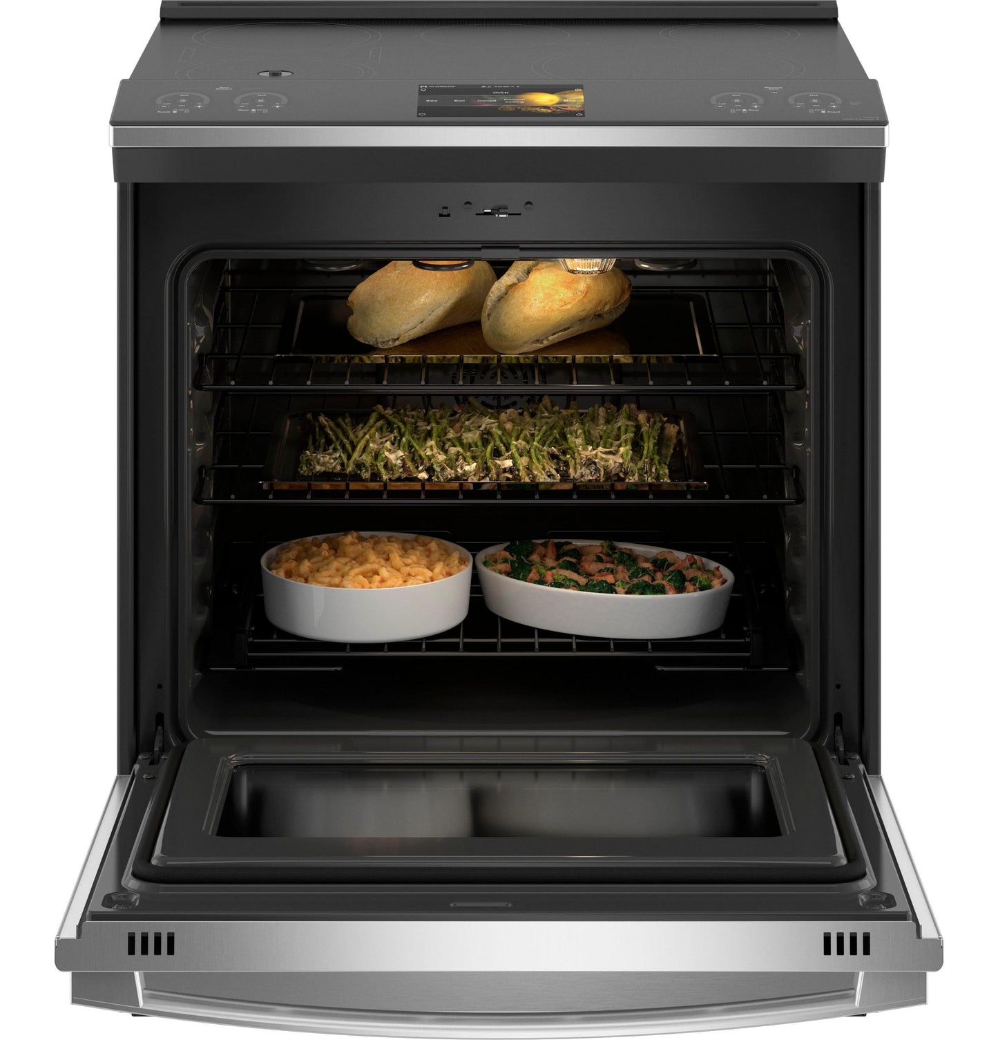 GE APPLIANCES PHS93XYPFS GE Profile 30"" Smart Slide-in Front-control Induction FINGERPRI...
