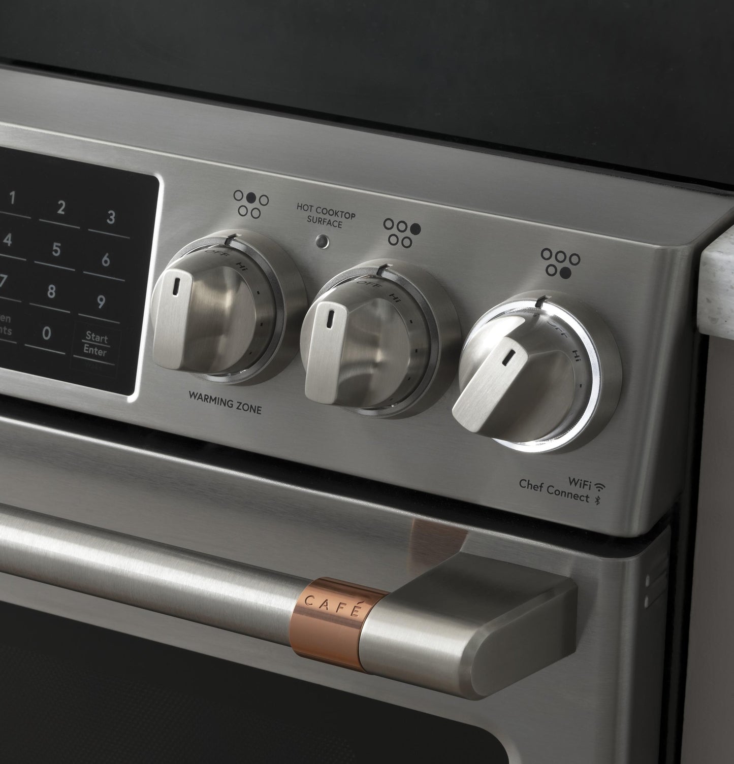 CAFE CHS900P2MS1 Cafe 30"" Slide-in Front Control Induction and Convection RANG...