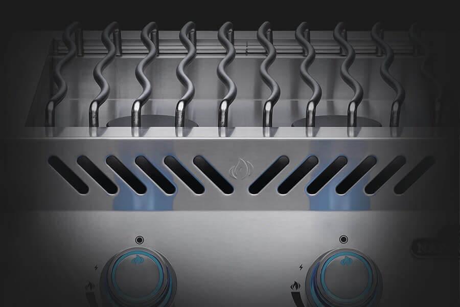 NAPOLEON BBQ BIB18RTNSS Built-in 700 Series Dual Range Top Burner With Stainless Steel COVE...