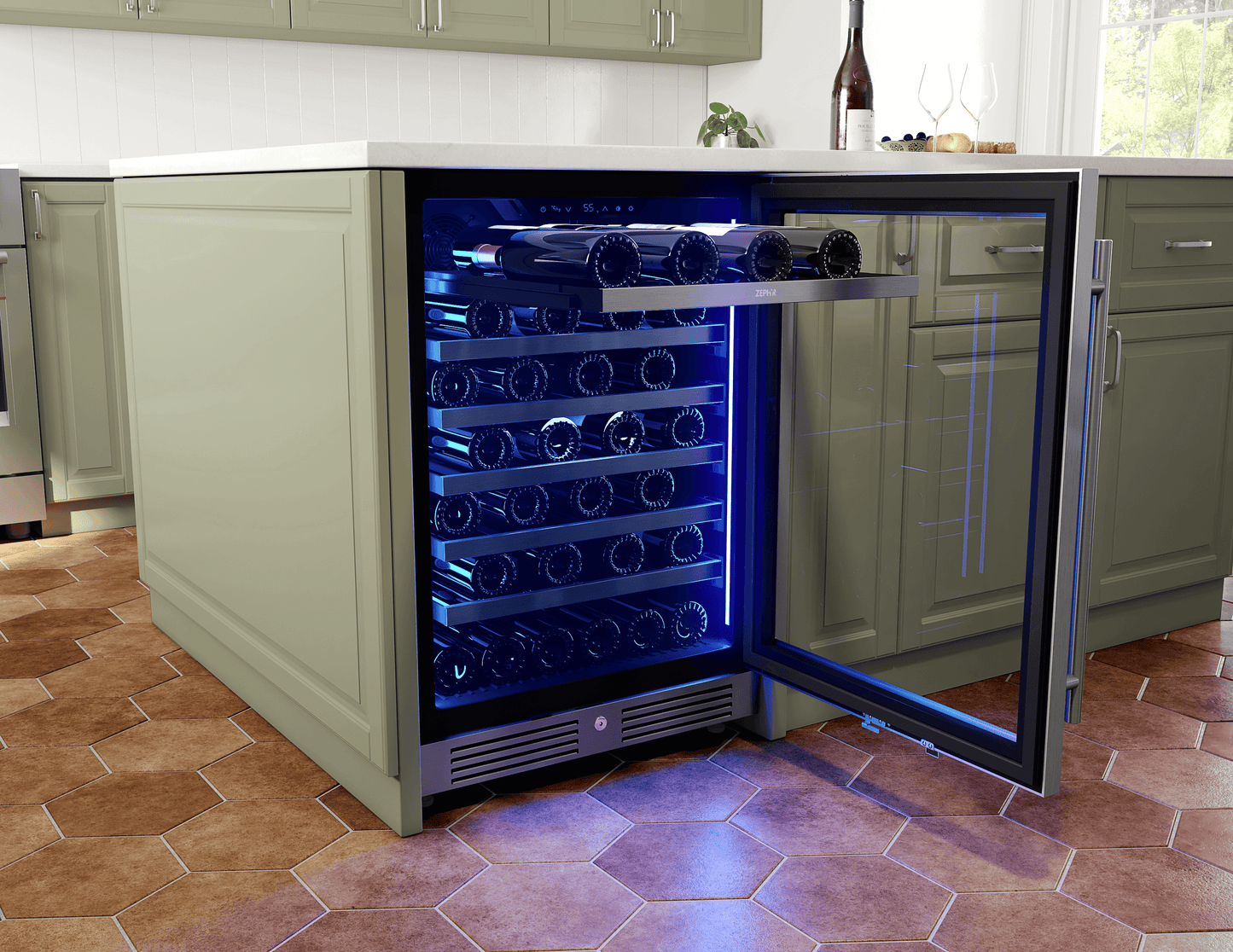 ZEPHYR PRW24C01CG Zephyr 24"" Single Zone Wine Cooler