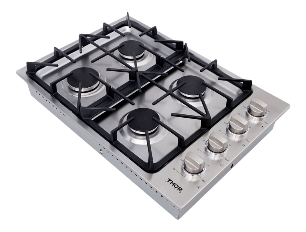 THOR KITCHEN TGC3001 30 Inch Professional Drop-in Gas Cooktop With Four Burners In STAIN...