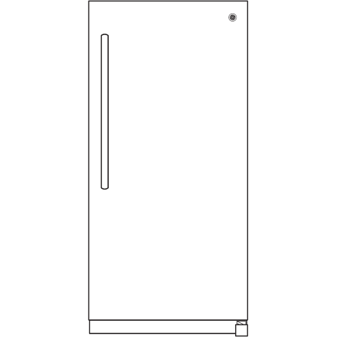 GE APPLIANCES FUF21DLRWW Ge 21.3 Cu. Ft. Frost-free Upright Freezer
