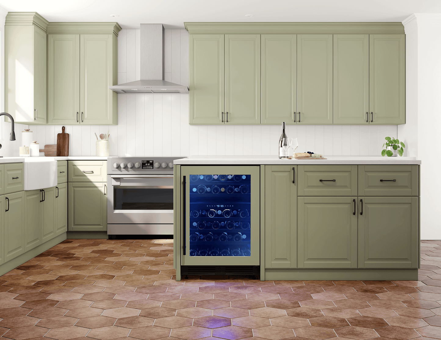 ZEPHYR PRW24C02CPG Zephyr 24"" Panel Ready Dual Zone Wine Cooler