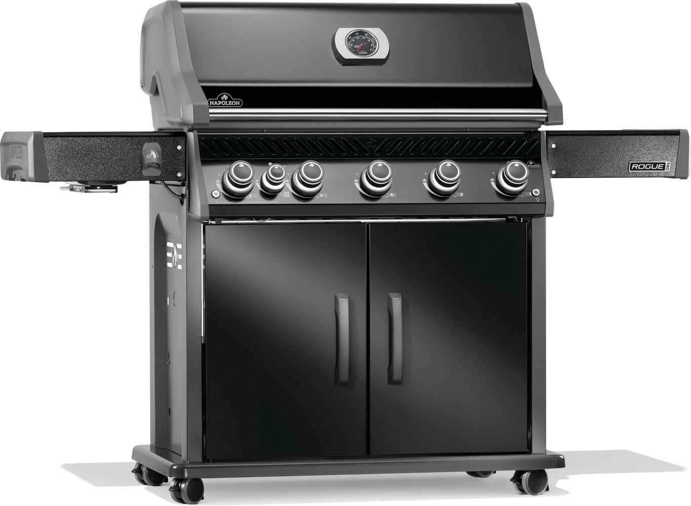 NAPOLEON BBQ RP625SIBPK2 Rogue Pro 625 Sib With Infrared Side Burner , Propane, Black