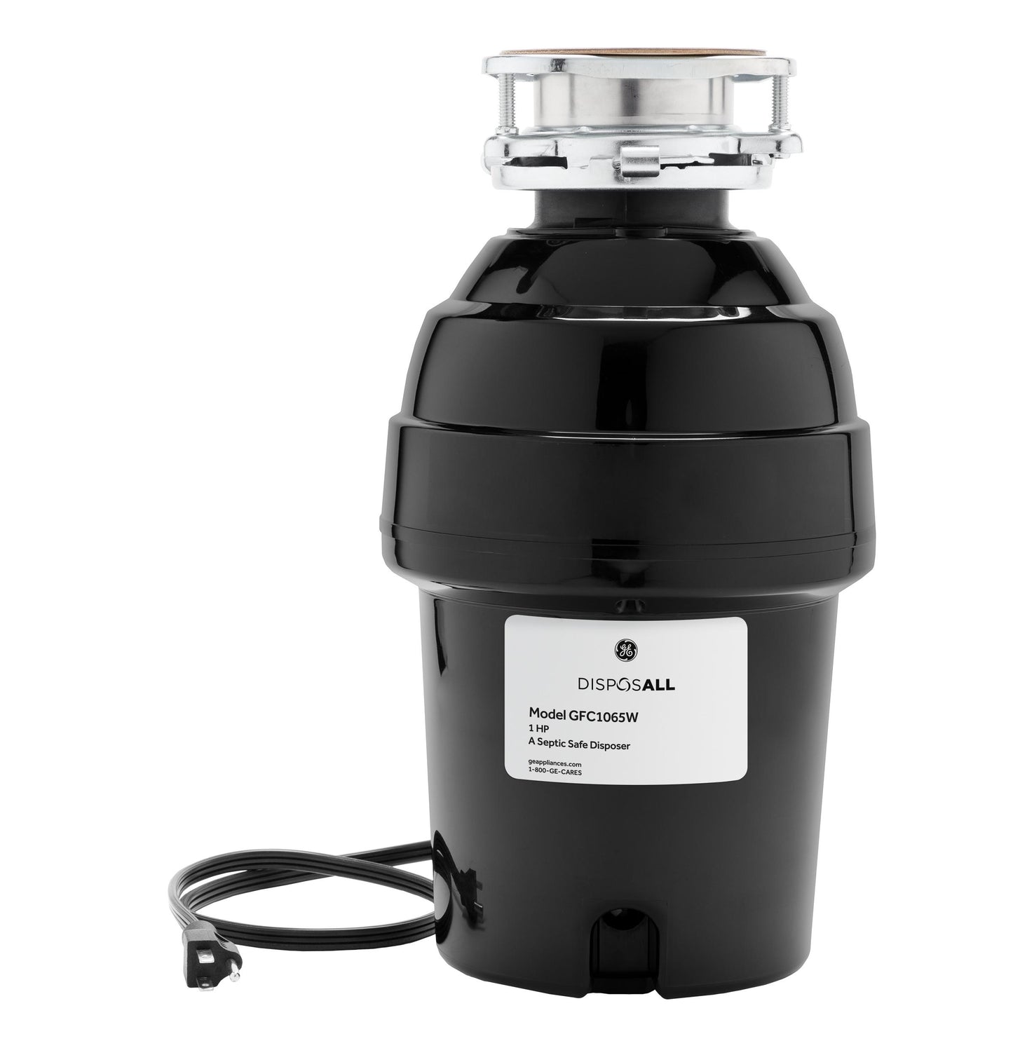 GE APPLIANCES GFC1065W GE Disposall 1 HP Continuous Feed Garbage Disposer - Corded