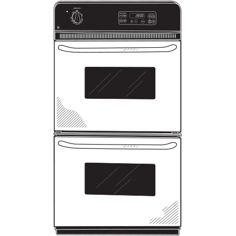 GE APPLIANCES JRP28SKSS GE Appliances 24"" Double Wall Oven