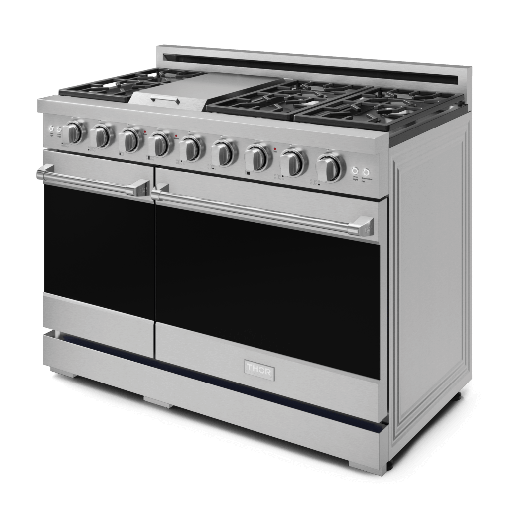 THOR KITCHEN RSG48ELP 48 Inch Professional Lp Range With Tilt Panel Touch Control In STAI...