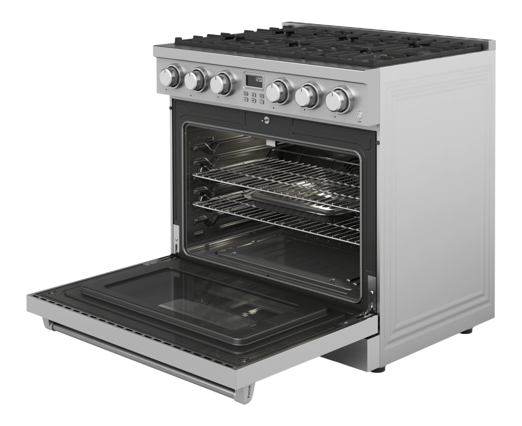 THOR KITCHEN ARG36 36 Inch Contemporary Professional Gas Range In Stainless Steel