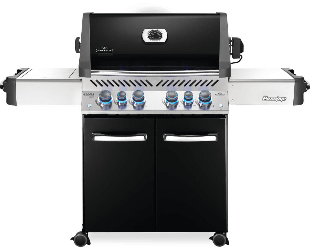 NAPOLEON BBQ P500RSIBNK3 Prestige 500 Rsib Infrared Side & Rear Burners Black , Natural Gas