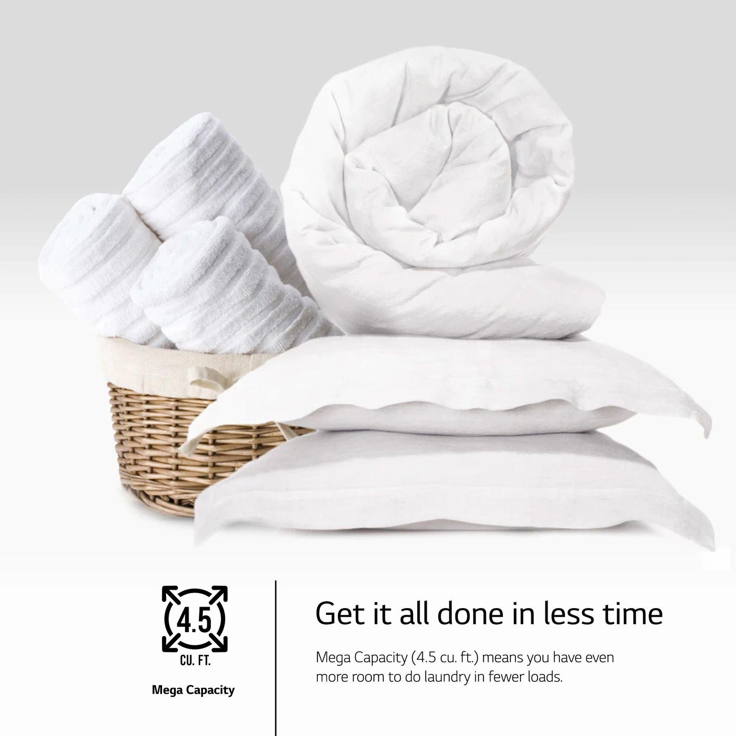LG WM5500HWA 5.0 Cu. Ft. MEGA Capacity Smart Front Load Energy Star Washer With ...