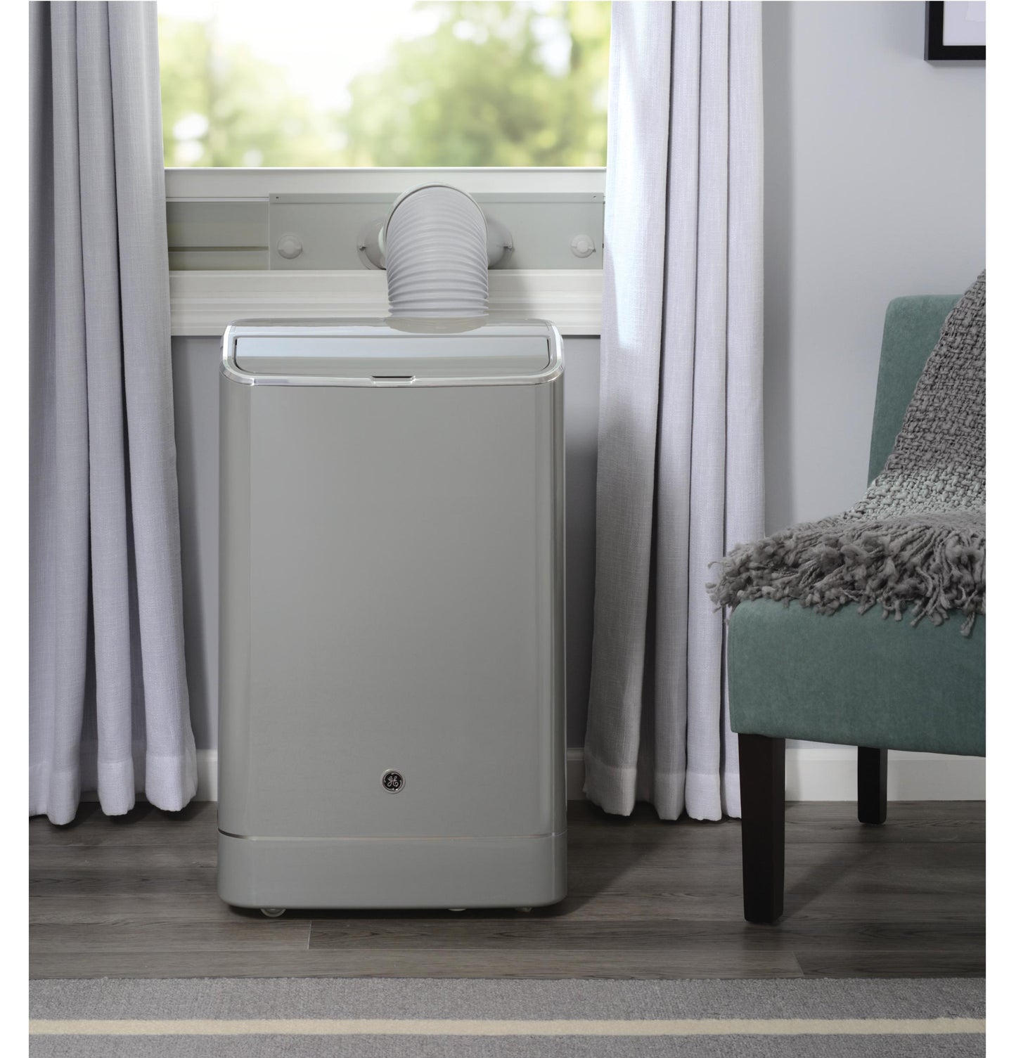 GE APPLIANCES APCD10JASG Ge 10,500 BTU Portable Air Conditioner With Dehumidifier and REM...