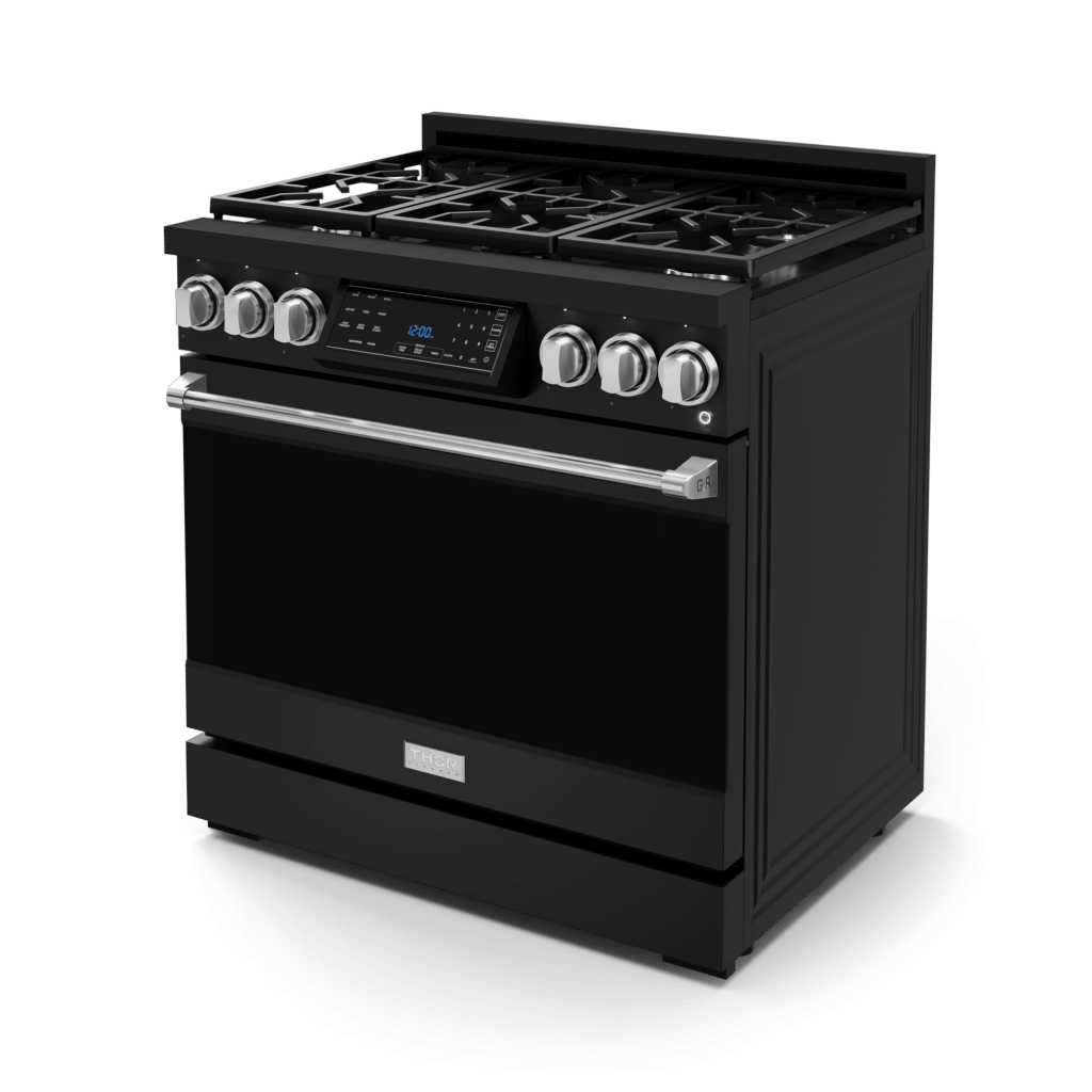 THOR KITCHEN RSG36BSS 36 Inch Professional Gas Range With Tilt Panel Touch Control In STA...