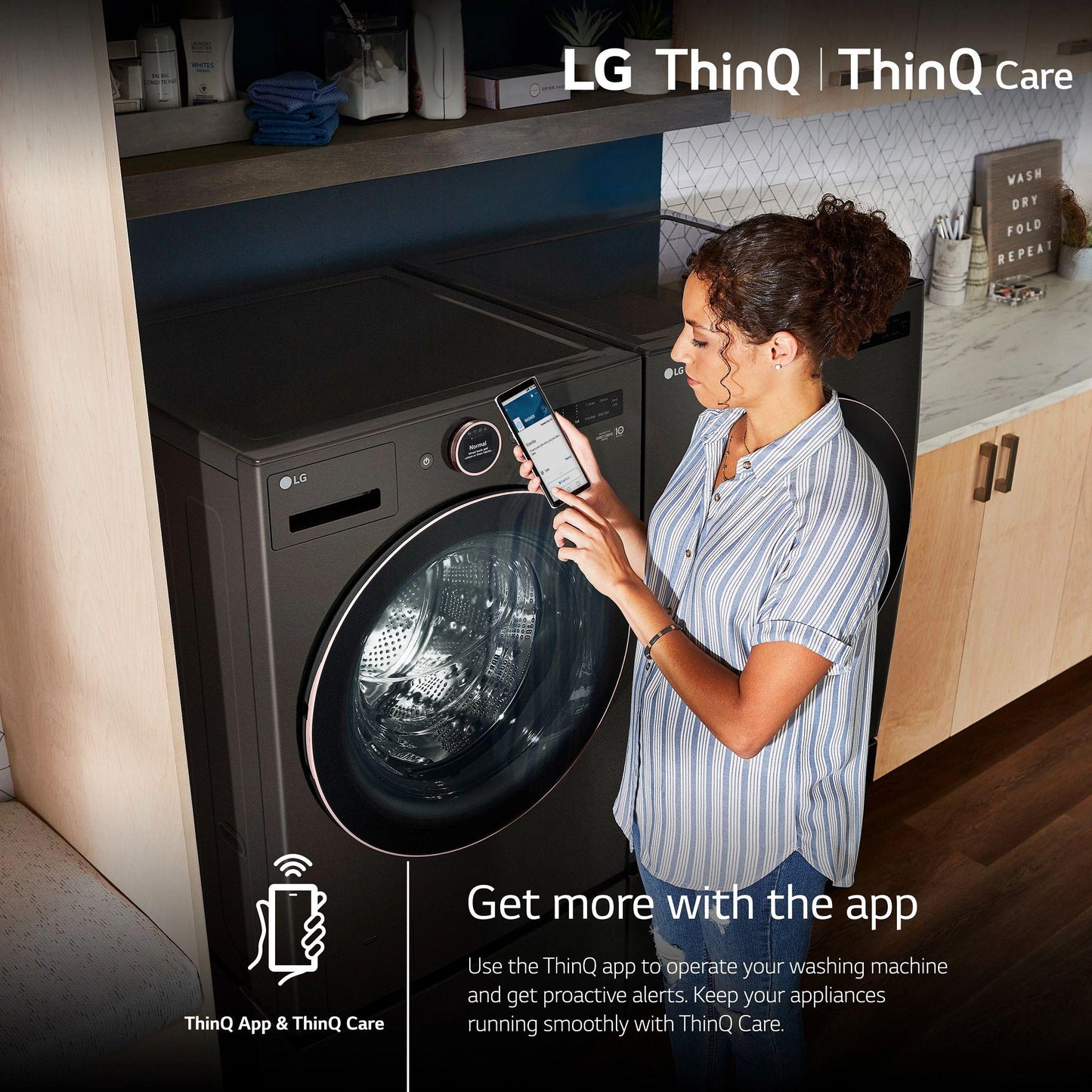LG WM1455HWA 2.4 CU.FT. Smart Wi-fi Enabled Compact Front Load Washer With BUILT...