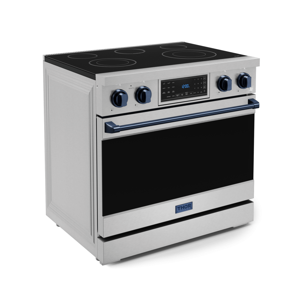 THOR KITCHEN RSE36BLU 36 Inch Professional Electric Range With Tilt Panel Touch Control I...
