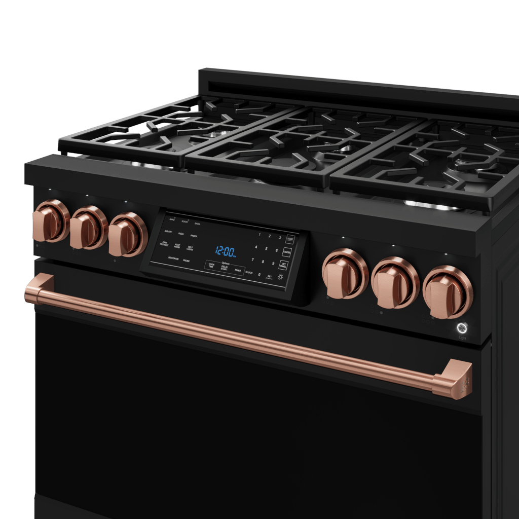 THOR KITCHEN RSG36BRSG 36 Inch Professional Gas Range With Tilt Panel Touch Control In BLA...
