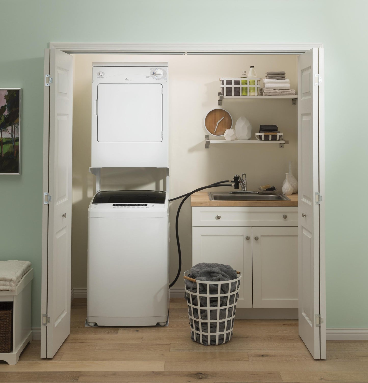 GE APPLIANCES GNW128PSMWW GE Space-saving 2.8 Doe Cu. Ft. Capacity Portable Washer With STAIN...