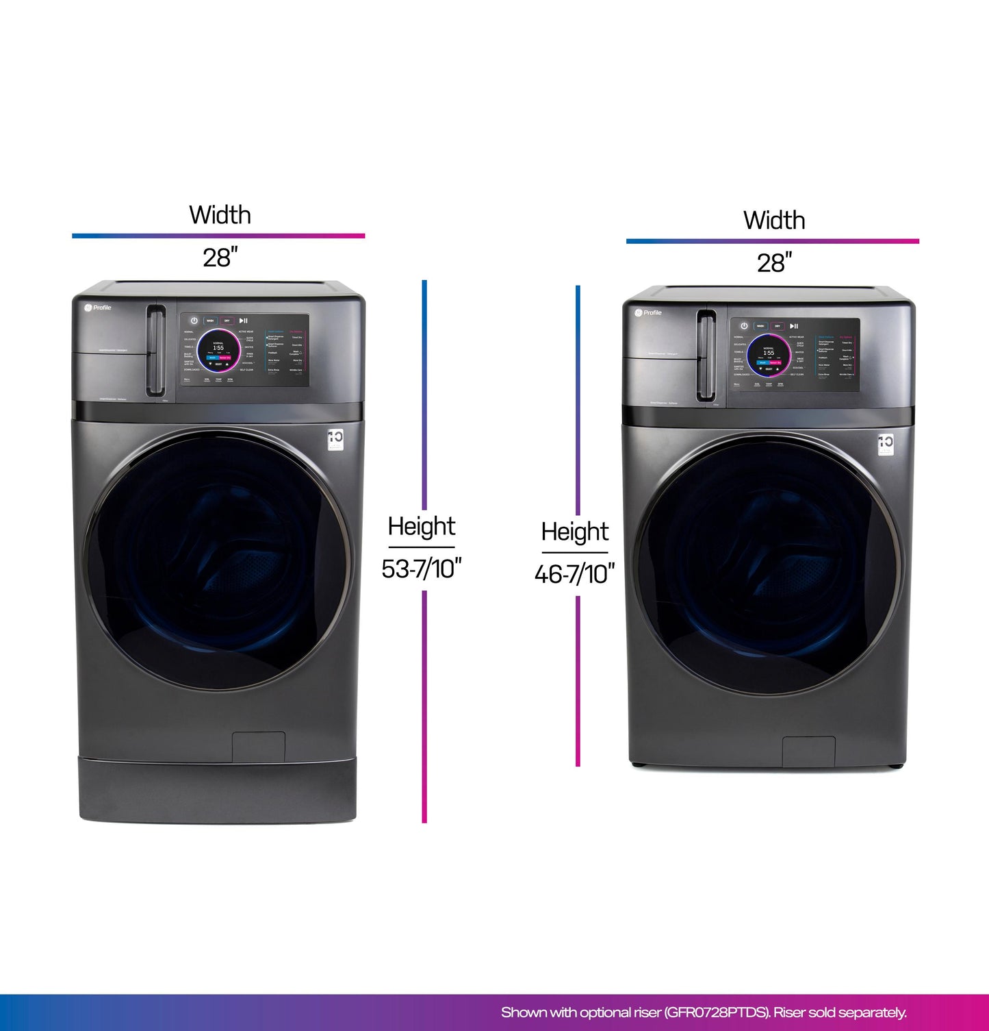 GE APPLIANCES PFQ97HSPVDS GE Profile 4.8 Cu. Ft. Capacity Ultrafast Combo With Ventless H...