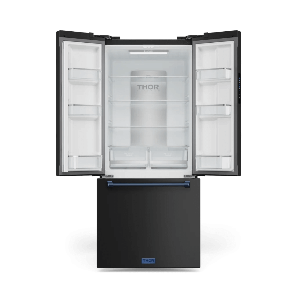 THOR KITCHEN RF3017FFD00BLU 30 Inch 17.7 Cu Ft French Door Counter Depth Refrigerator With Ice ...
