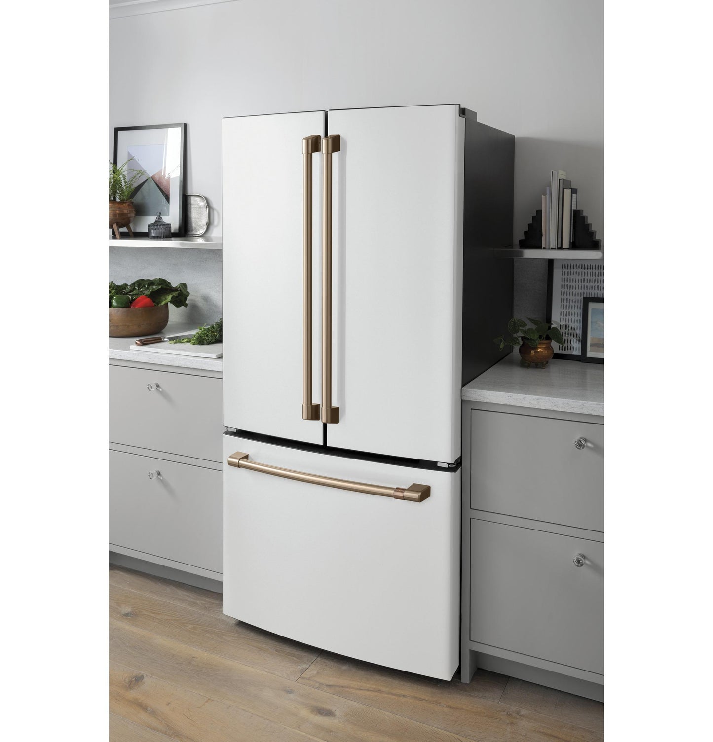 CAFE CWE19SP4NW2 Cafe Energy Star 18.6 Cu. Ft. Counter-depth French-door R...