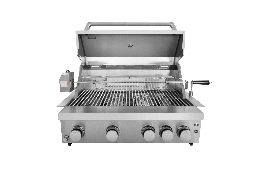 THOR KITCHEN MK04SS304 30 Inch 4-burner Gas BBQ Grill With Rotisserie In Stainless Steel