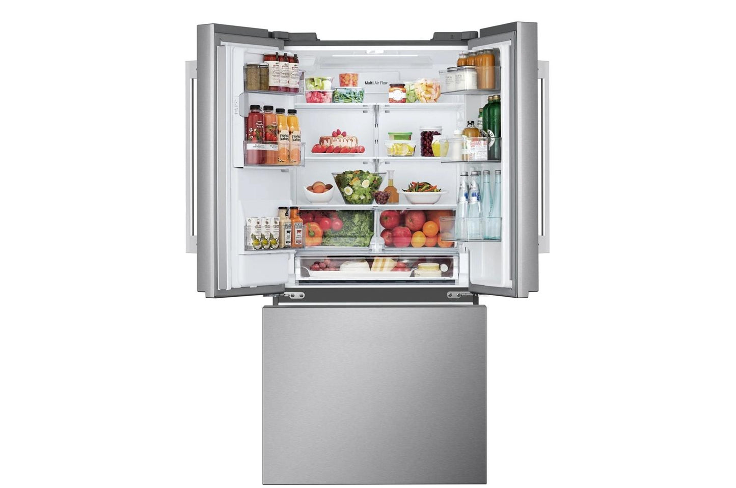 LG LF25H6330S 25 CU.FT. 3-door French Door Refrigerator With New Hybrid Handle DE...