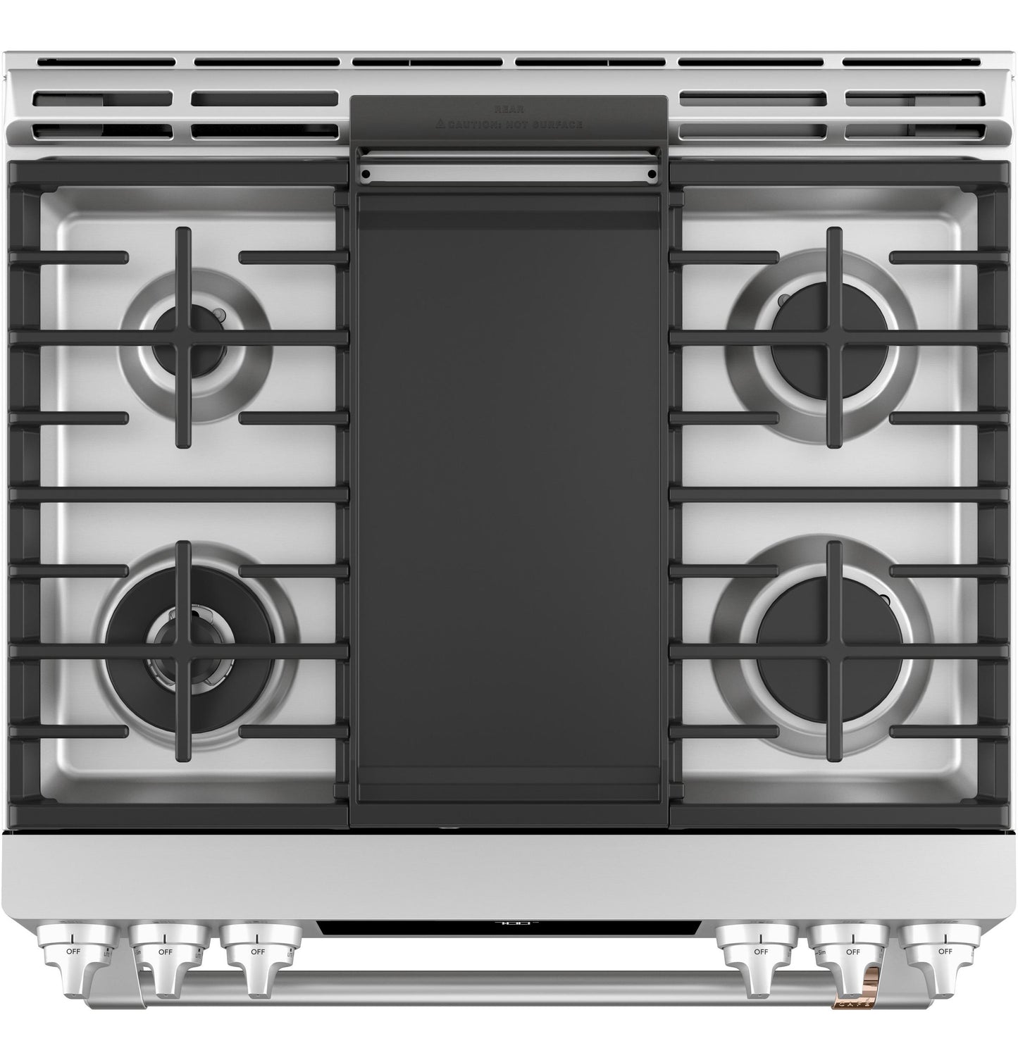 CAFE CGS700P2MS1 Cafe 30"" Slide-in Front Control Gas Oven With Convection Range