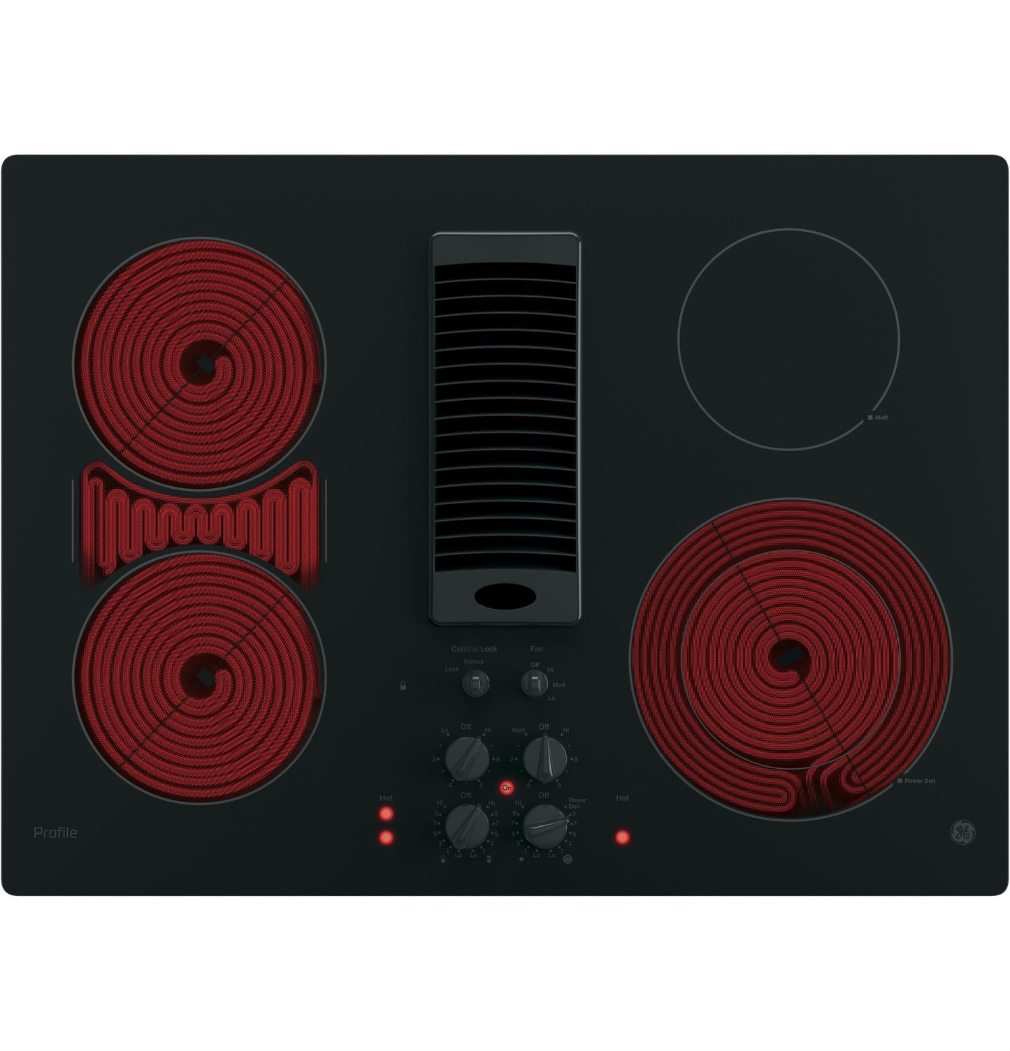 GE APPLIANCES PP9830DRBB GE Profile 30"" Downdraft Electric Cooktop