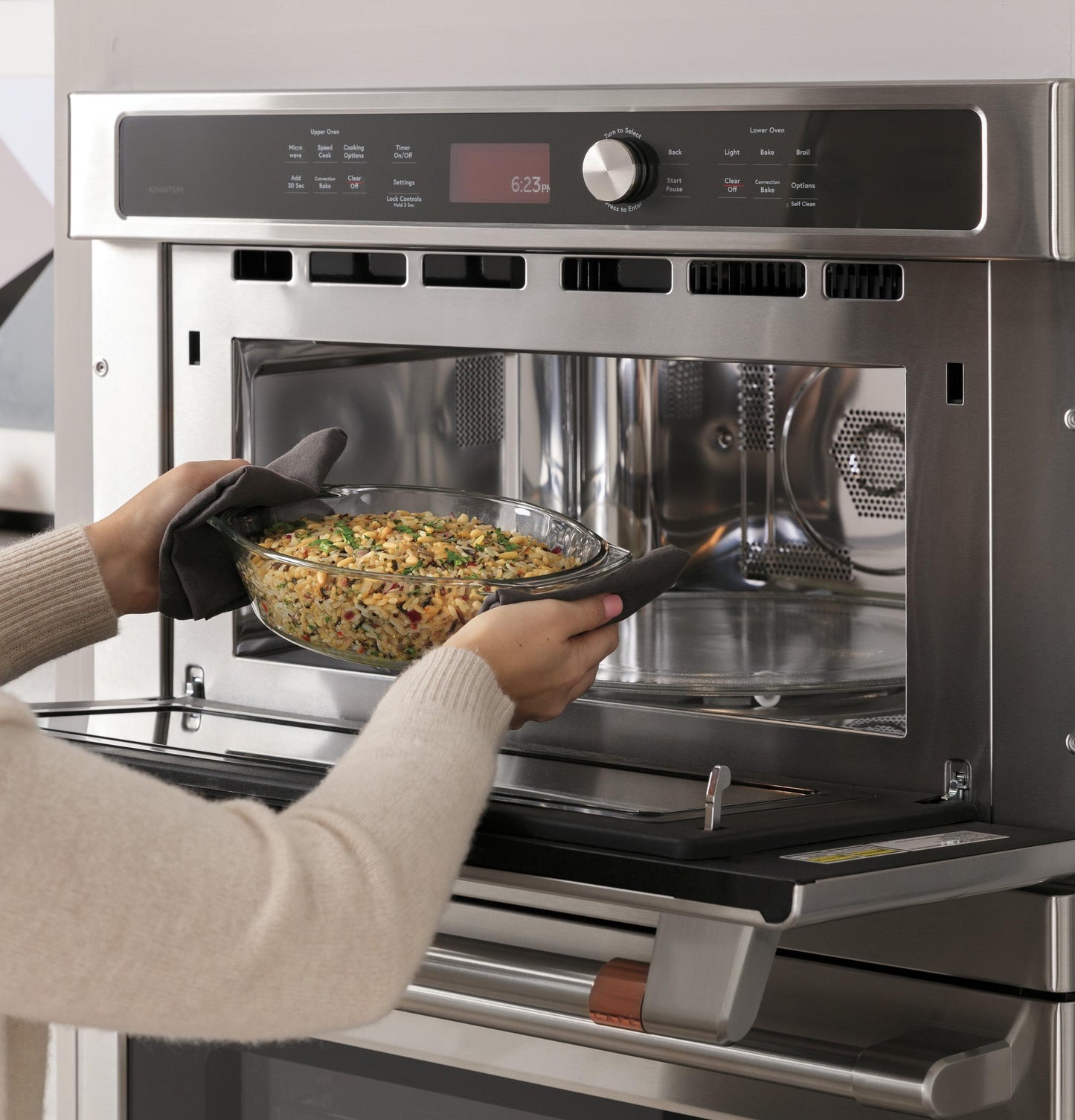CAFE CTC912P2NS1 Cafe 30 In. Combination Double Wall Oven With Convection and ...