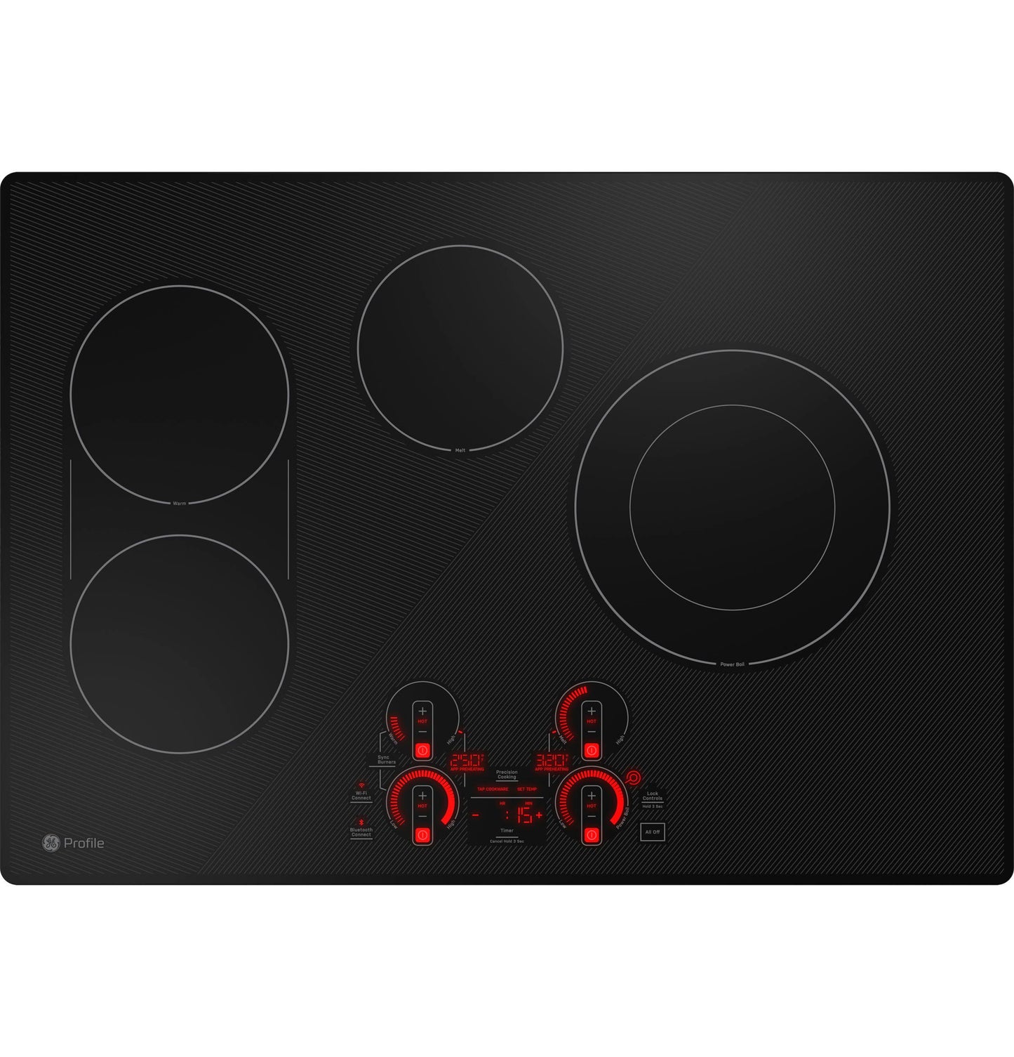 GE APPLIANCES PEP7030DTBB GE Profile 30"" Built-in Touch Control Electric Cooktop